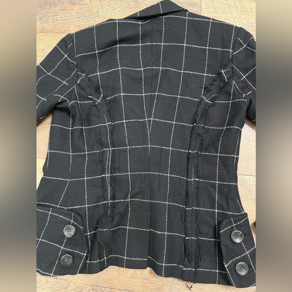 L.A.M.B Gwen Stefani pinstripe plaid wool suit blazer jacket size 2 - Picture 13 of 15